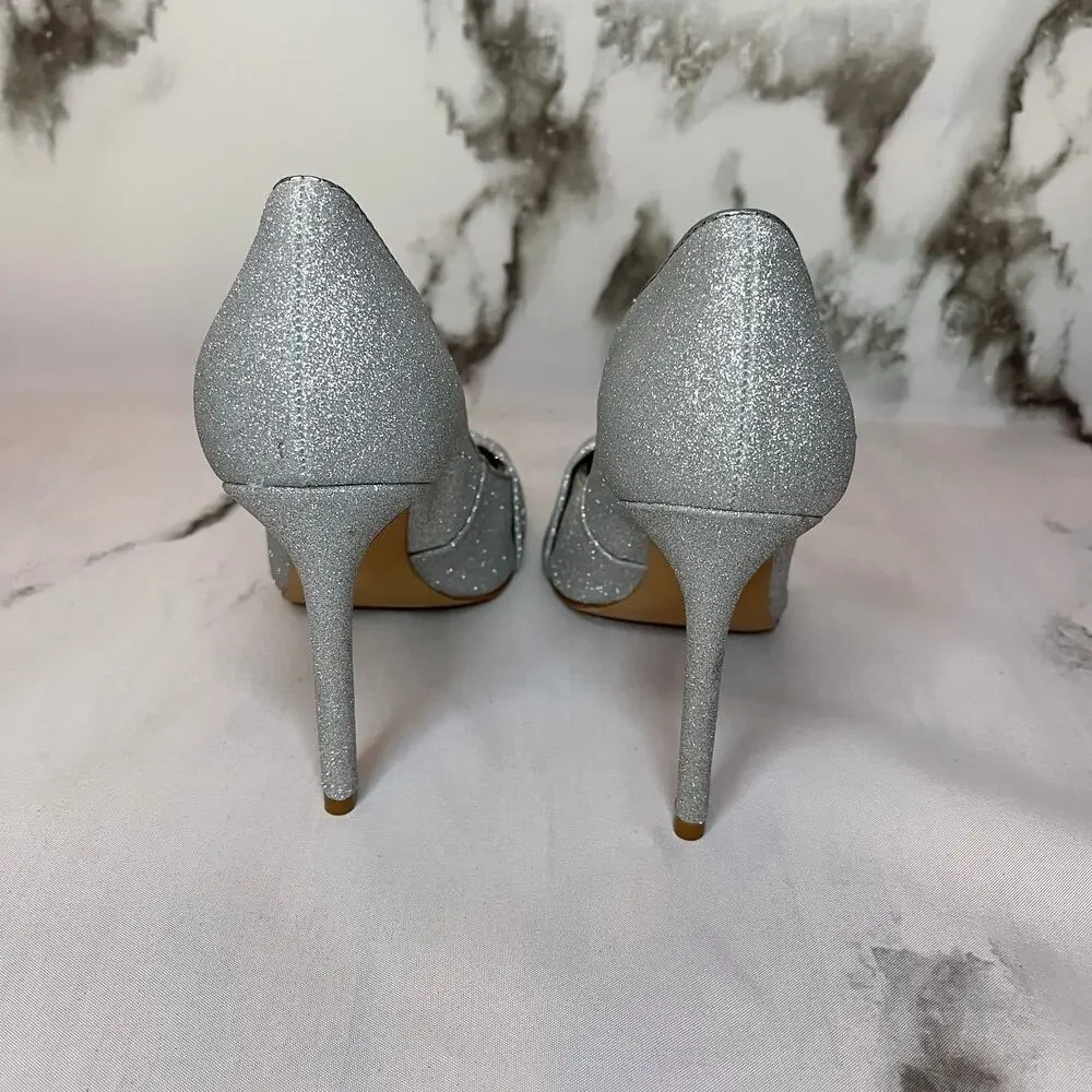 Schutz Silver Pointed Toe Pump Size 6.5 NWOB